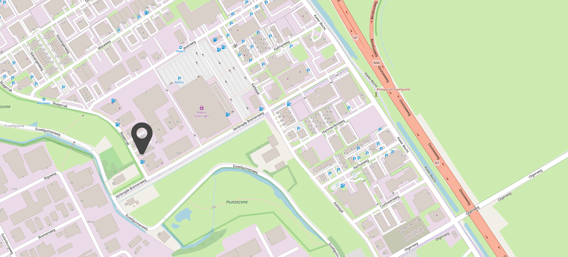 Map of the area around Skagerrak 26, Groningen. Opens directions in Google Maps.